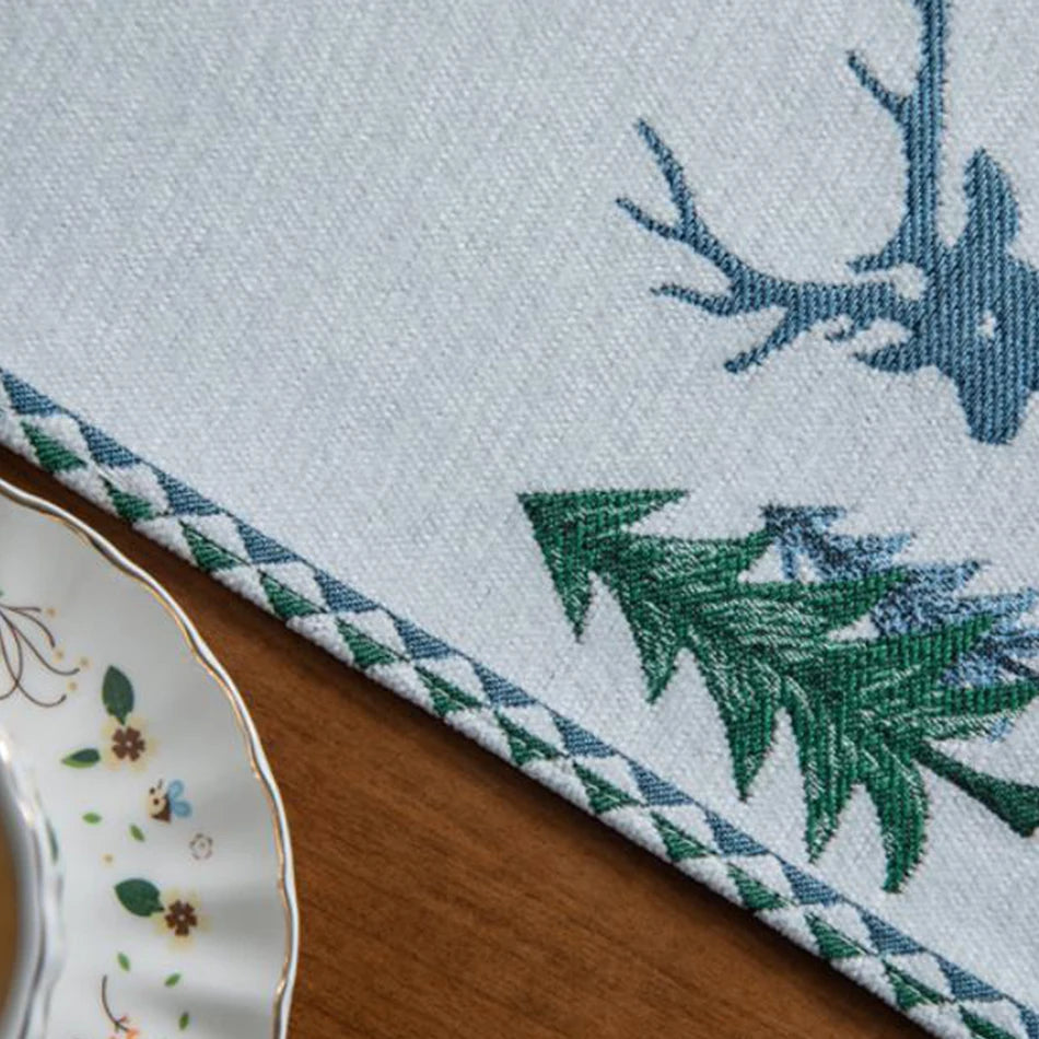 Winter Holiday Elk Table Runner