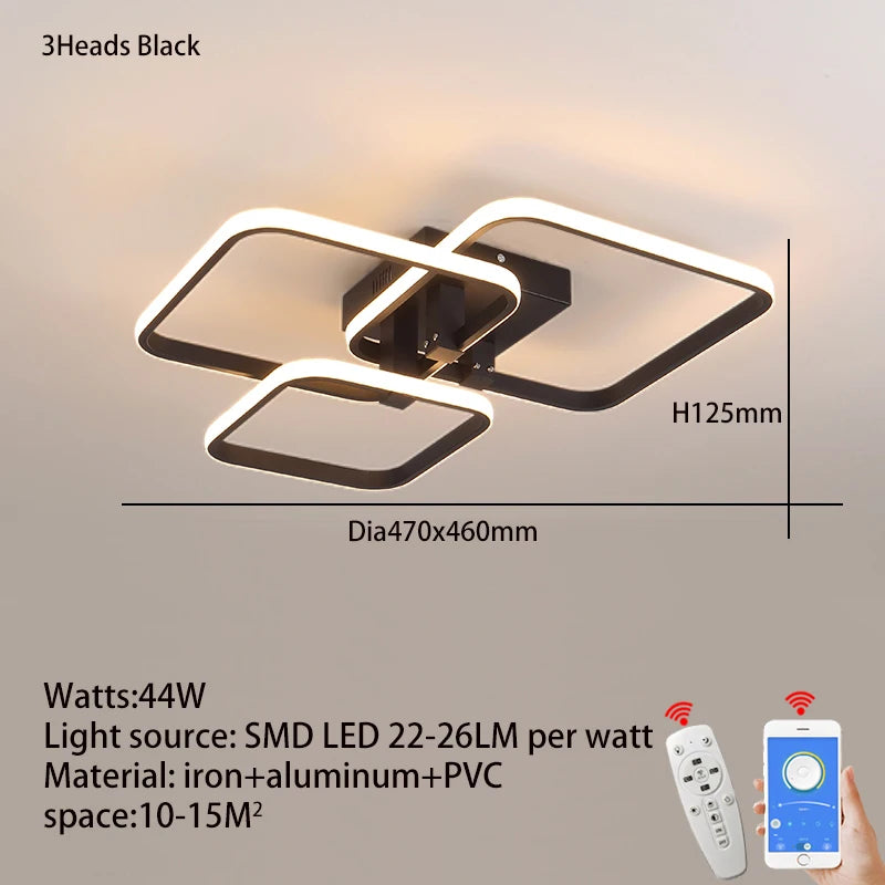 Black and White Modern Ceiling Chandelier
