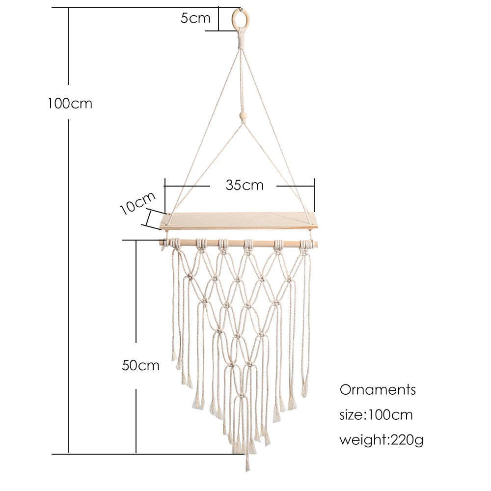 Macrame Wall Hanging Shelf