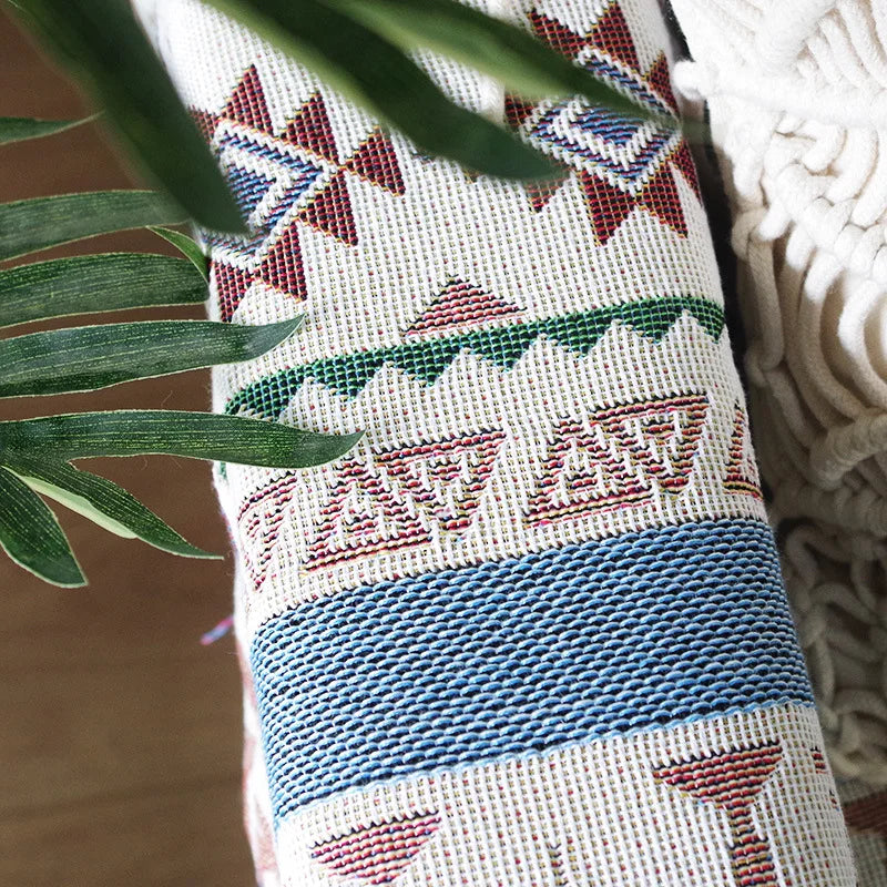 Nordic Plaid Knit Sofa Blanket