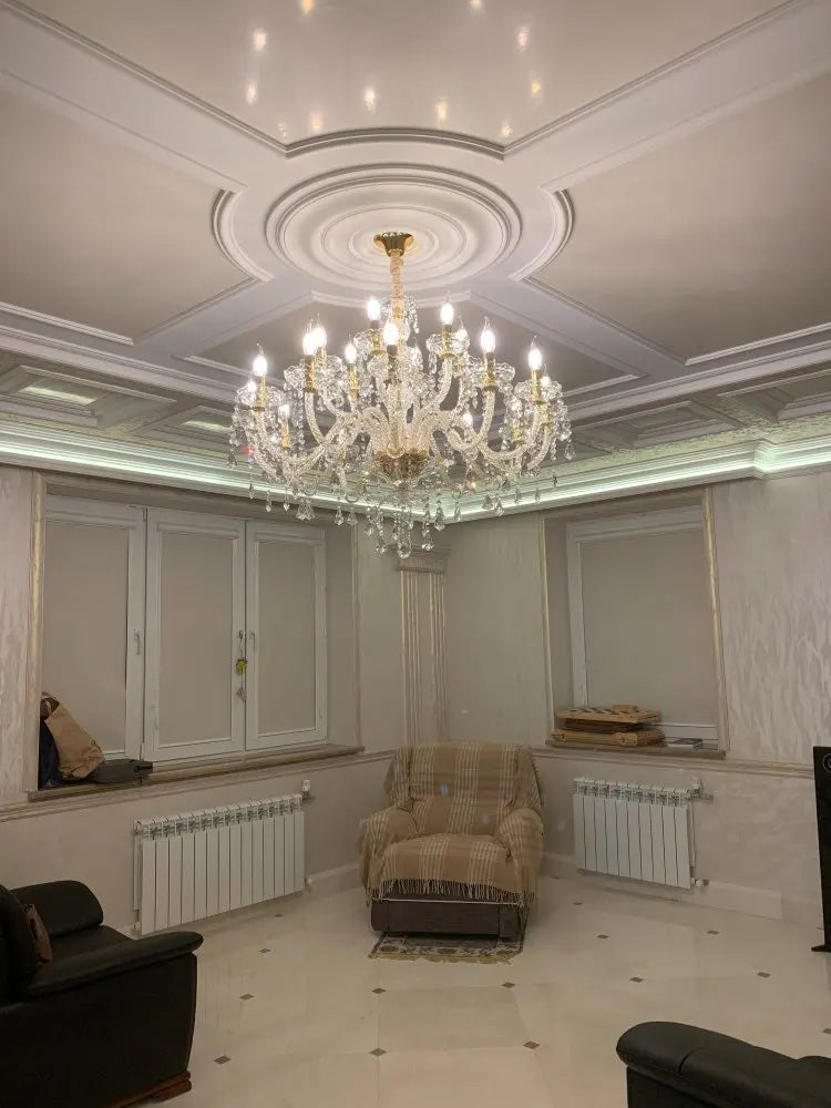 Modern Crystal Led Chandelier Cognic/TR GOLD/Silver K9 Large