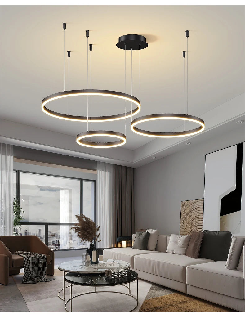 Modern Circular Ring LED Chandelier