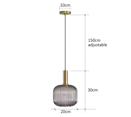 Retro Colored Glass Pendant Light