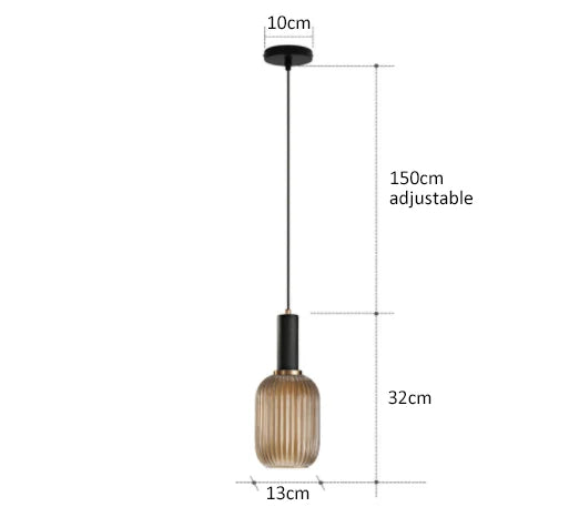 Retro Colored Glass Pendant Light