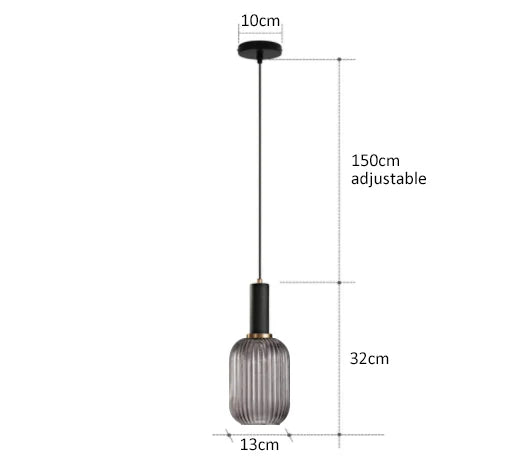 Retro Colored Glass Pendant Light