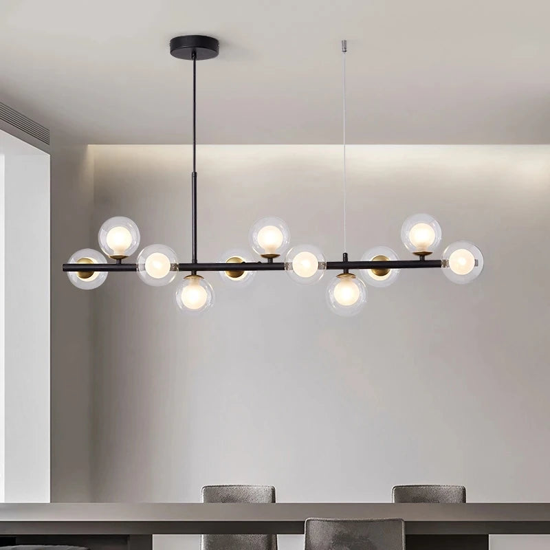 Gold Glass Ball Pendant Light