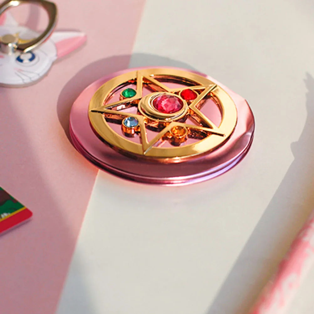 Portable Crystal Star Folding Makeup Mirror
