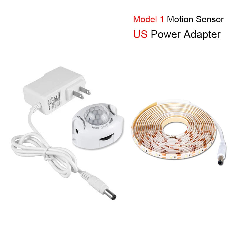 1-5m PIR Motion Sensor LED Strip Lights IP65 Waterproof DC 12V Diode