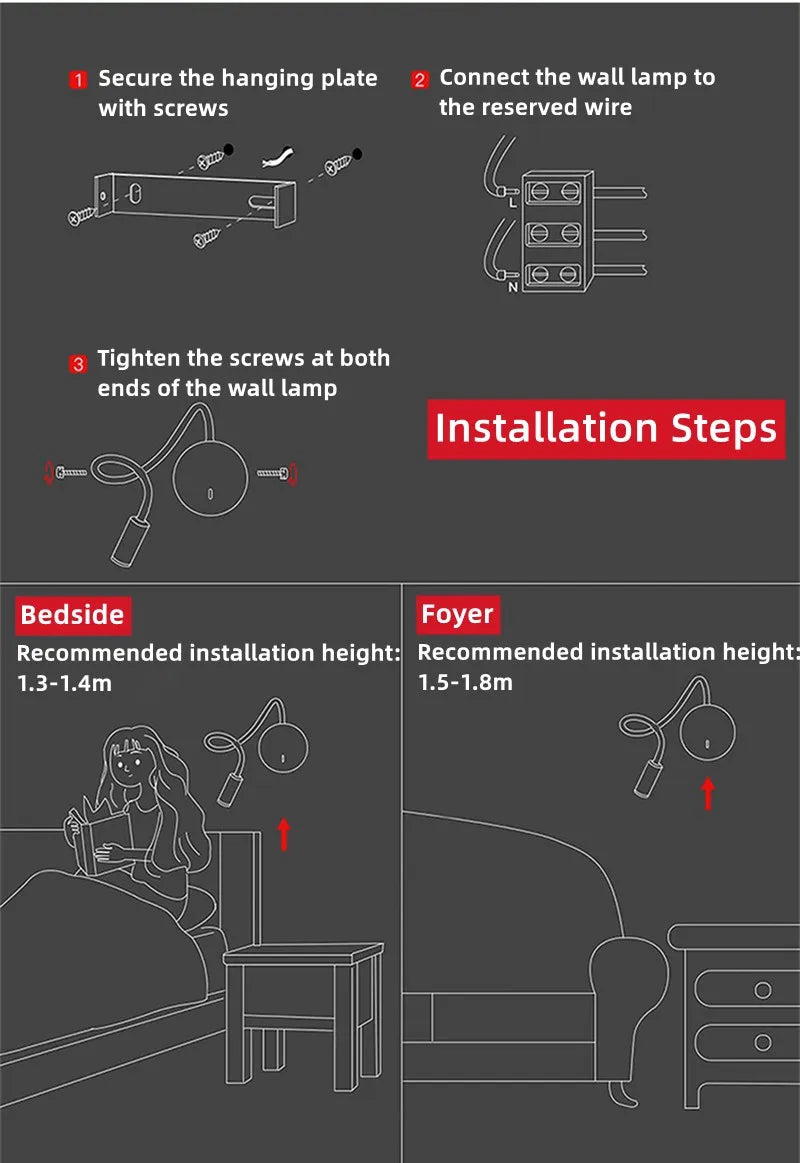 Flexible LED Reading Wall Lamp