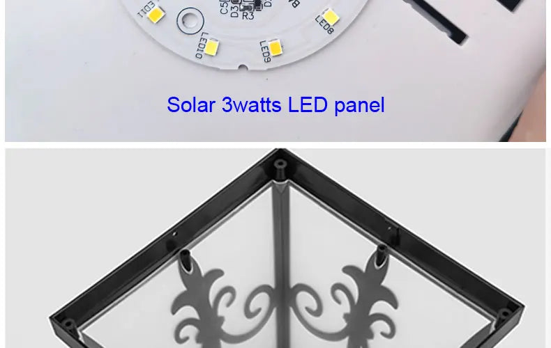 Solar LED Light Outdoor Garden Decoration Column Lamp Waterproof Street