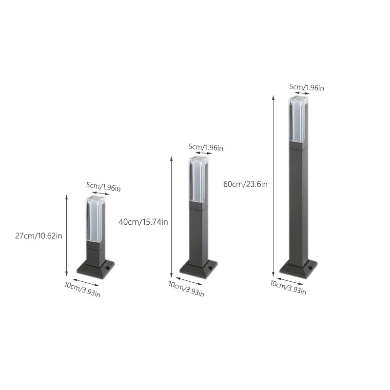 Aluminium Garden Bollard Path Light