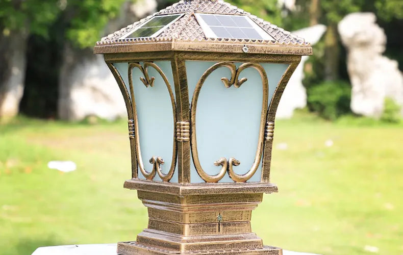 Solar LED Light Outdoor Garden Decoration Column Lamp Waterproof Street