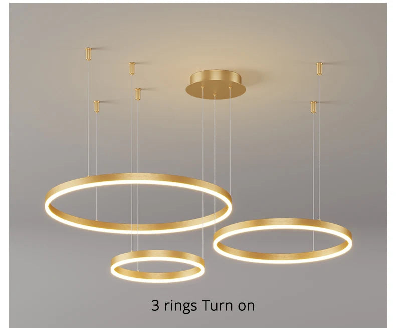 Modern Circular Ring LED Chandelier