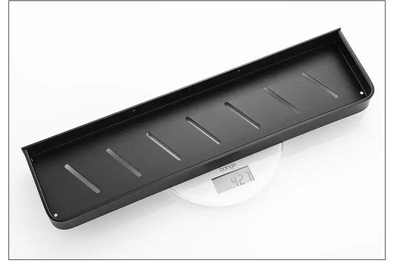 Bathroom Shelf Bath Shower Shelf Aluminum Black Bathroom Corner shelf Wall Mounted Black Aluminum Kitchen Storage holder