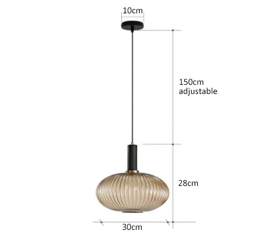 Retro Colored Glass Pendant Light
