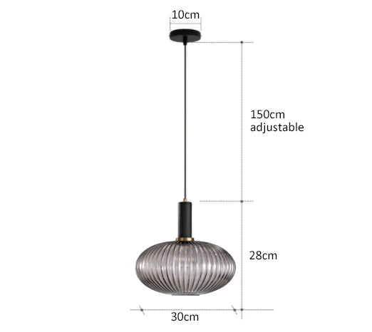 Retro Colored Glass Pendant Light
