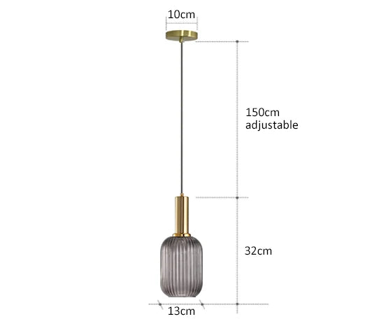 Retro Colored Glass Pendant Light