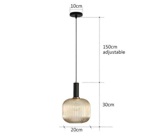 Retro Colored Glass Pendant Light