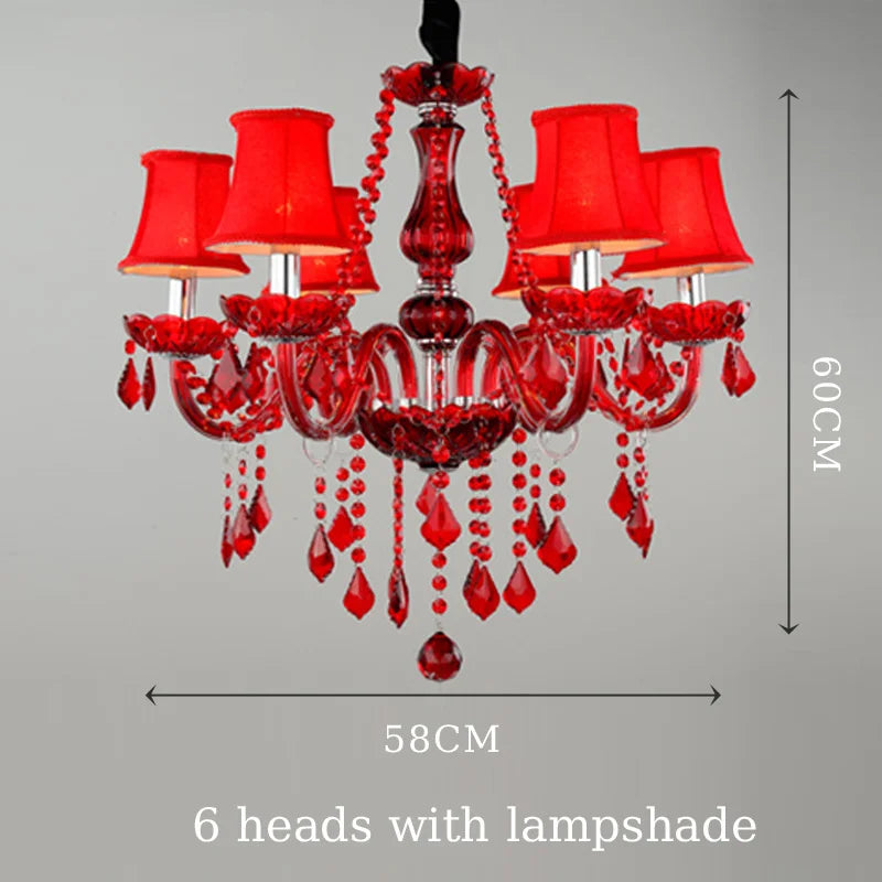 E14 Luxury Crystal Chandelier Green Wedding Parlor Bedroom Villa