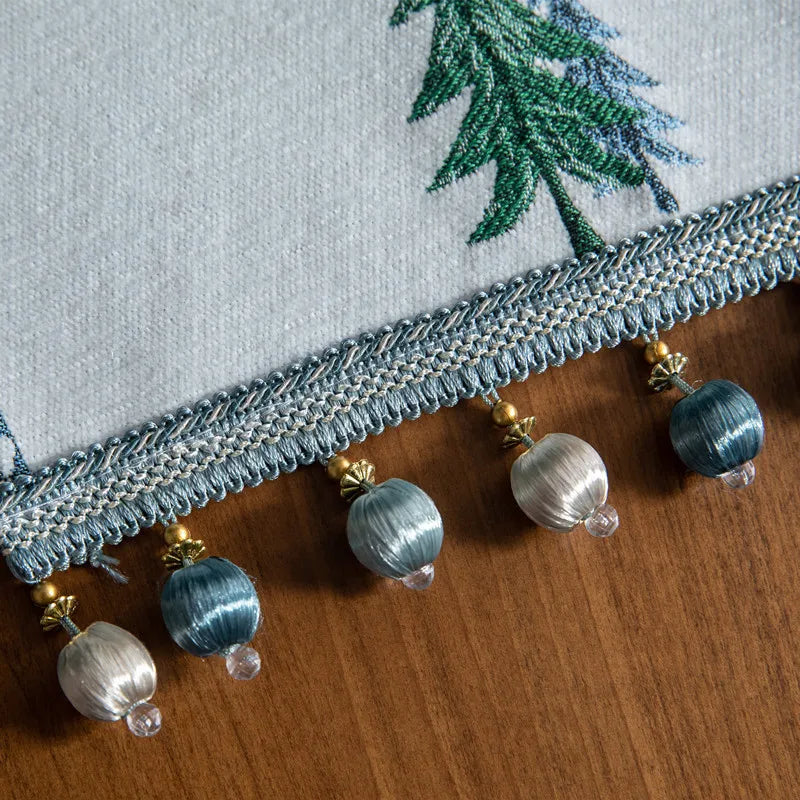 Winter Holiday Elk Table Runner