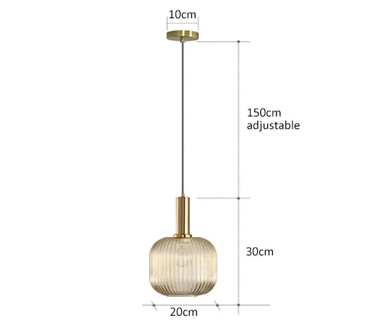 Retro Colored Glass Pendant Light