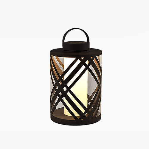 Crisscross Lattice Landscape Light, Coffee Stainless Steel Lamp