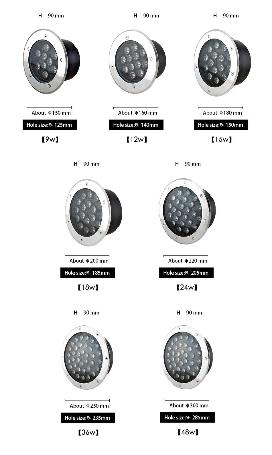 IP68 Recessed LED Underground Light