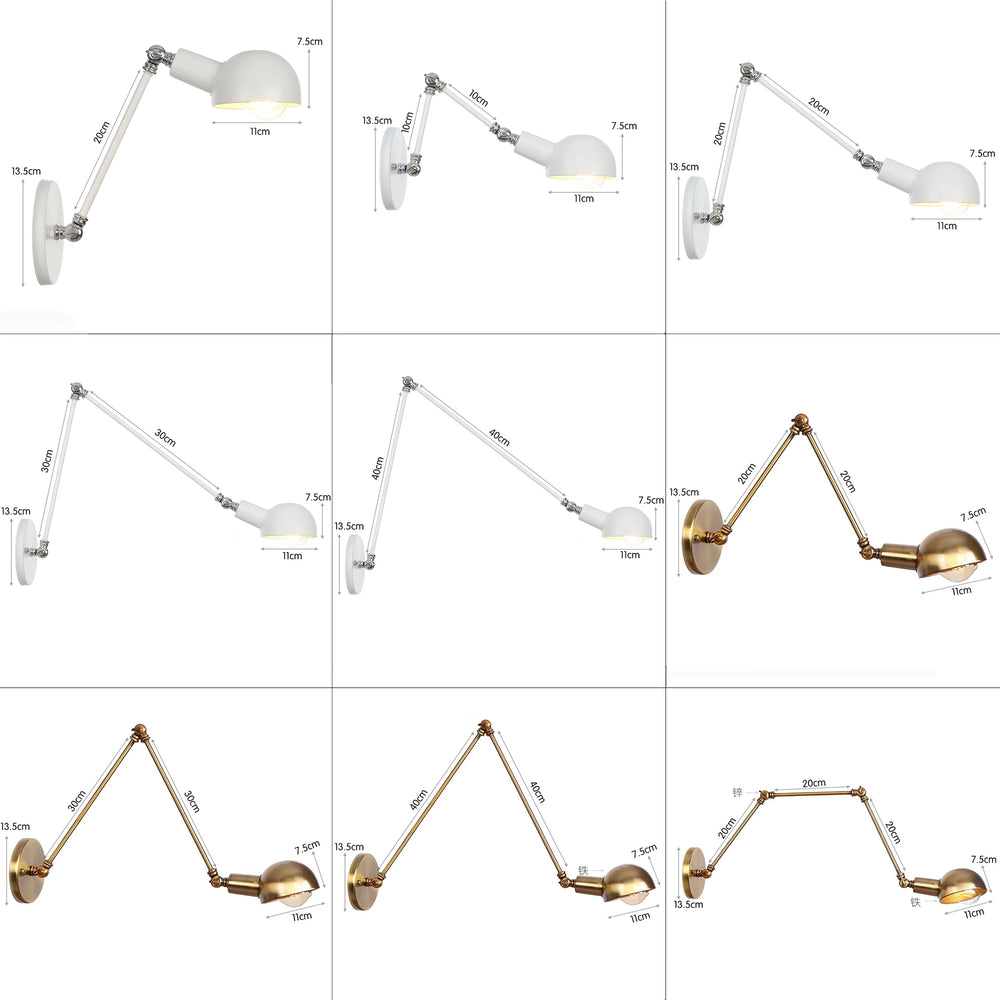 Industrial Swing Arm Reading Wall Lamp
