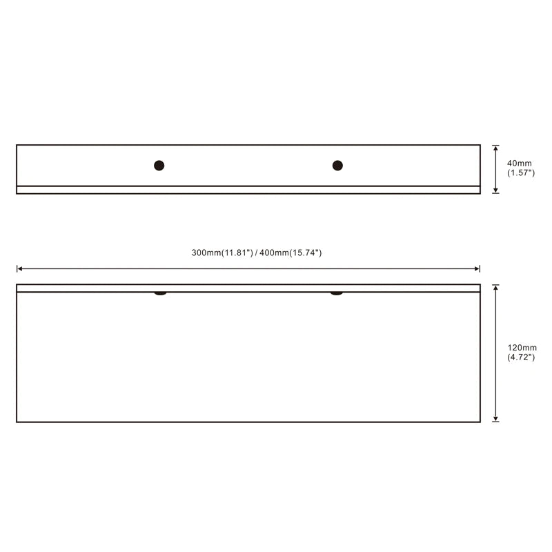 Matte Black Floating Wall Shelf