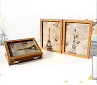 Wood Square Photo Frames For Wall Hanging or Desktop