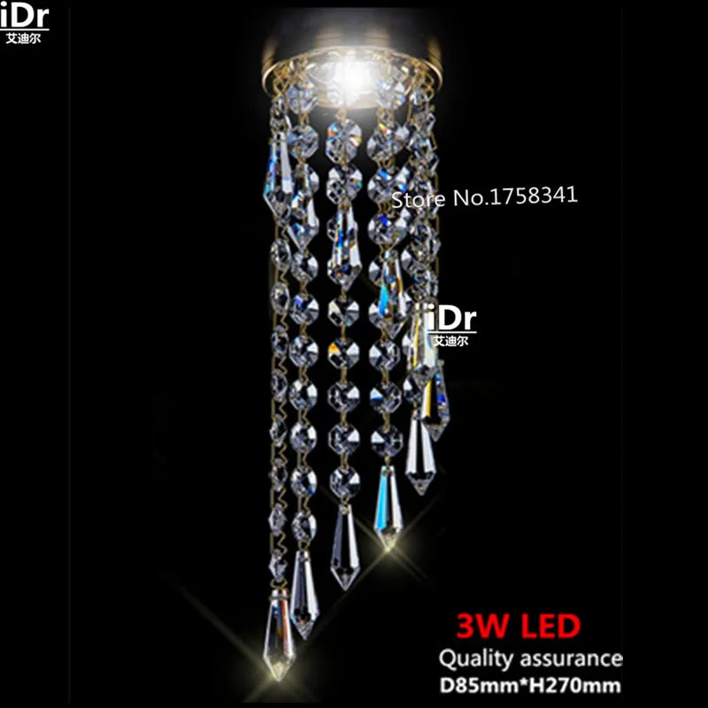 D85mm LED K9 Crystal Chandeliers sitting room, corridor, kitchen,