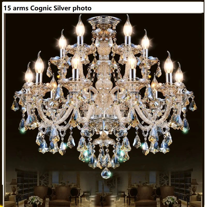 Modern Crystal Led Chandelier Cognic/TR GOLD/Silver K9 Large