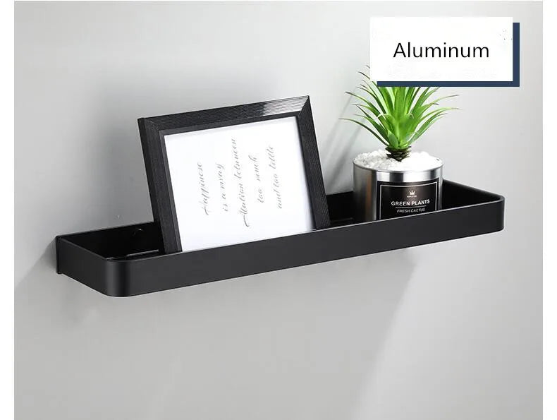 Bathroom Shelf Bath Shower Shelf Aluminum Black Bathroom Corner shelf Wall Mounted Black Aluminum Kitchen Storage holder