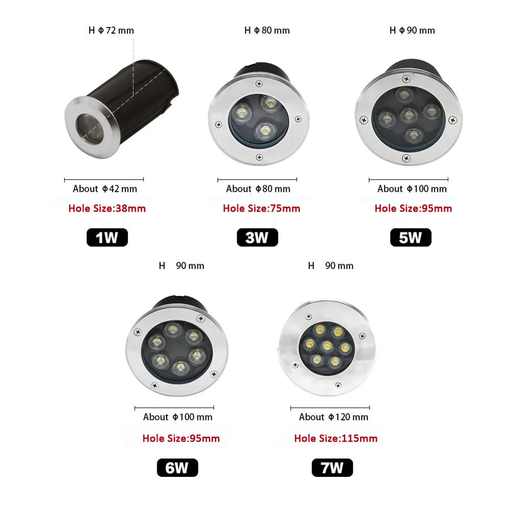 IP68 Recessed LED Underground Light