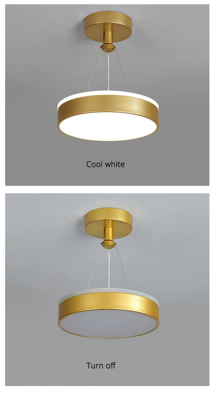 Gold and Black Aisle LED Chandelier
