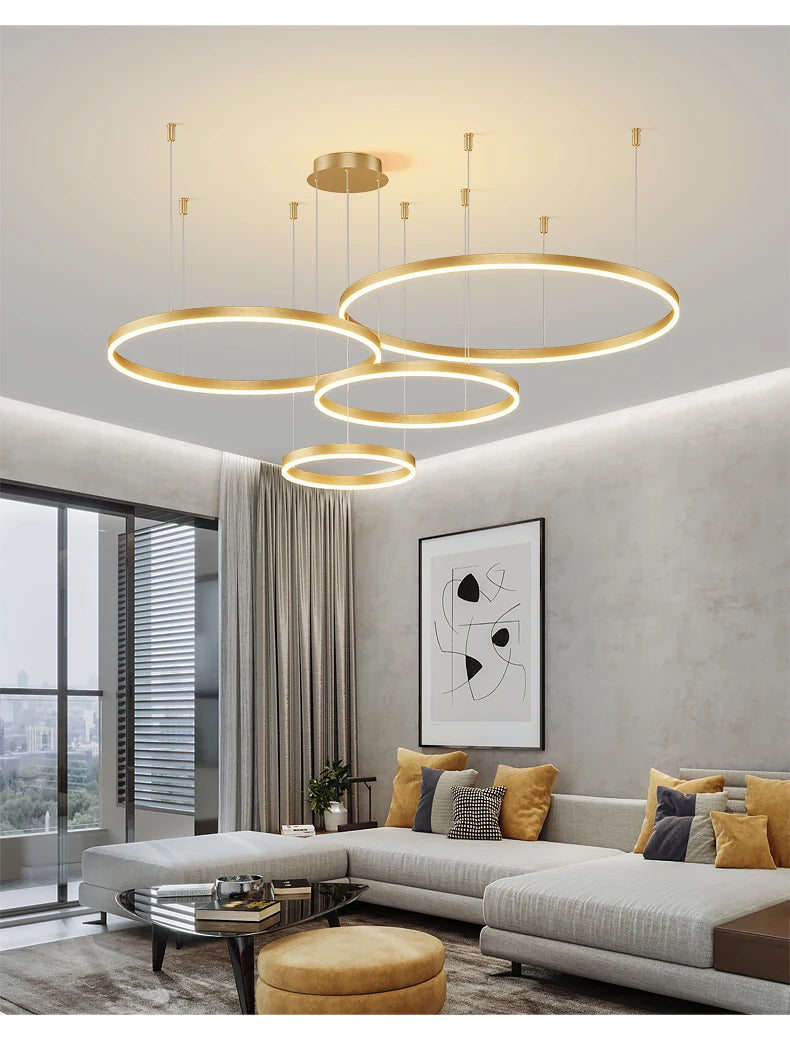 Modern Circular Ring LED Chandelier