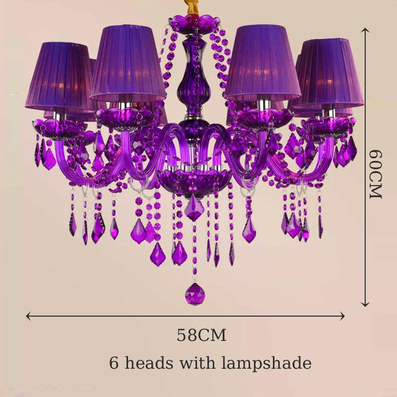 E14 Luxury Crystal Chandelier Green Wedding Parlor Bedroom Villa