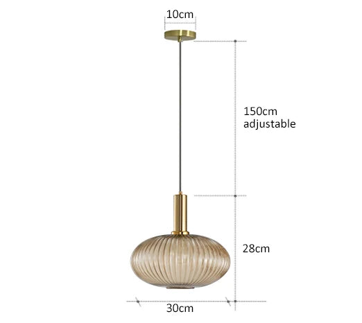 Retro Colored Glass Pendant Light