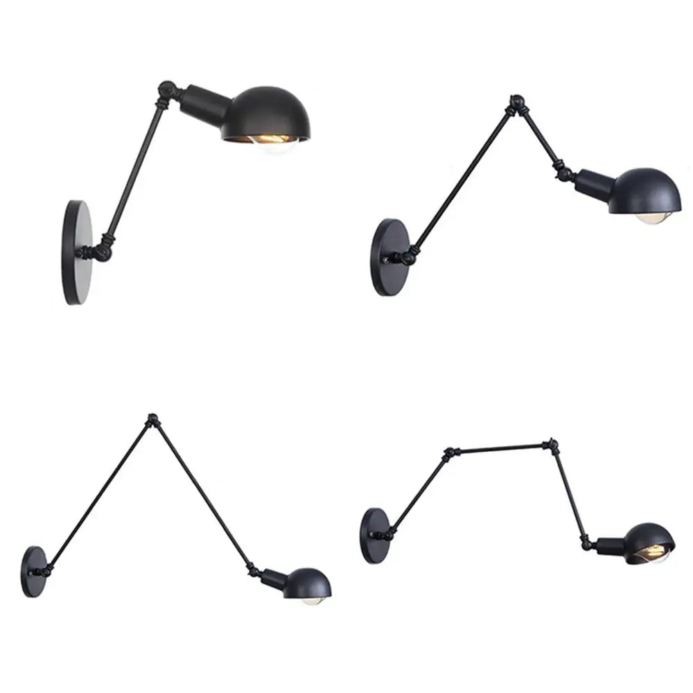 Loft Industrial adjustable long swing arm Wall lamp Fixture Vintage