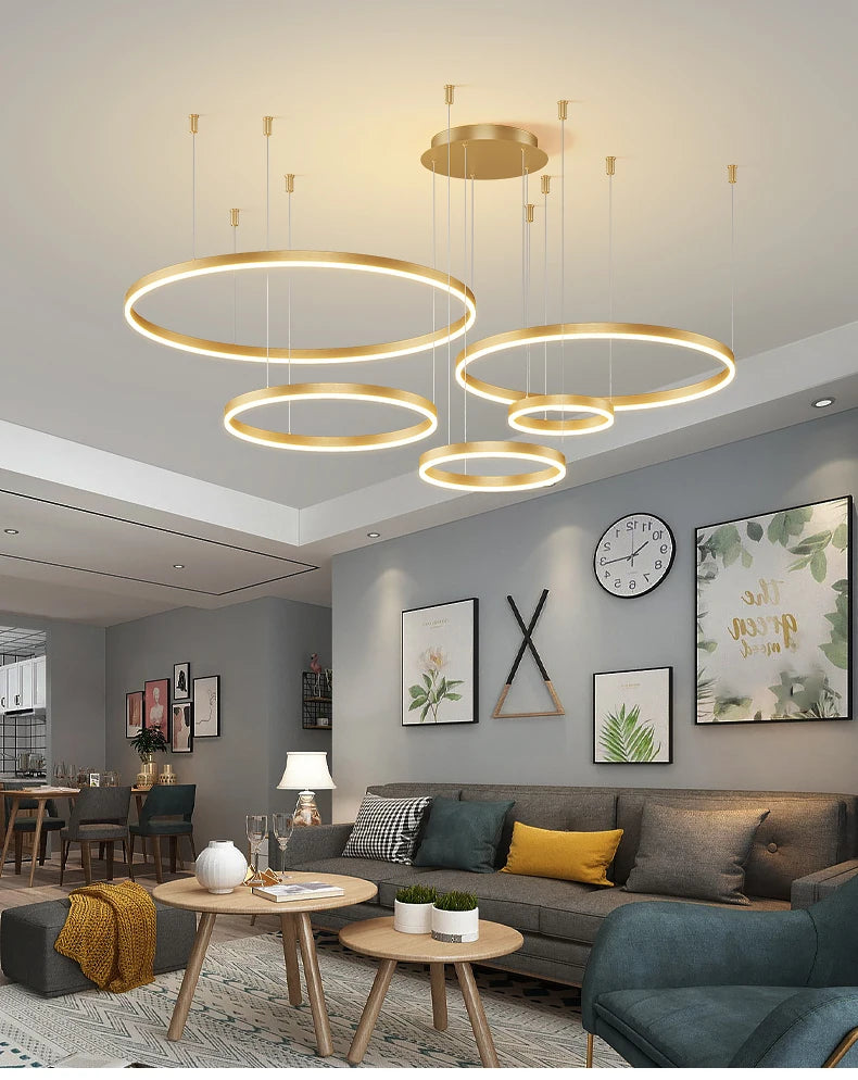 Modern Circular Ring LED Chandelier
