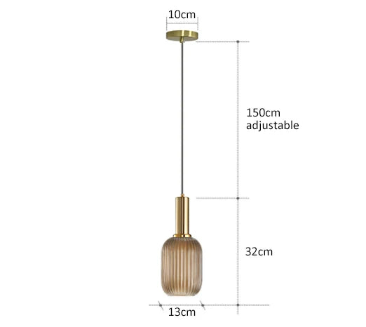 Retro Colored Glass Pendant Light