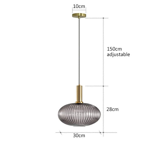 Retro Colored Glass Pendant Light