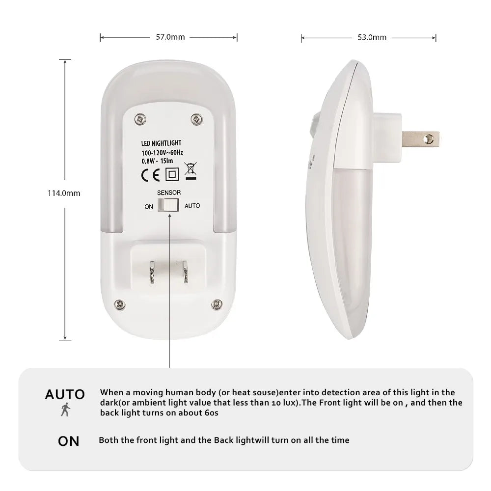 Motion Sensor Plug In Night Light
