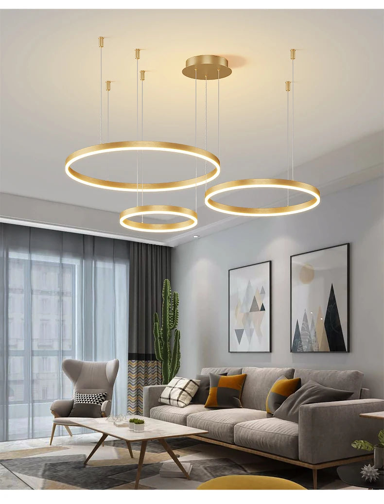 Modern Circular Ring LED Chandelier