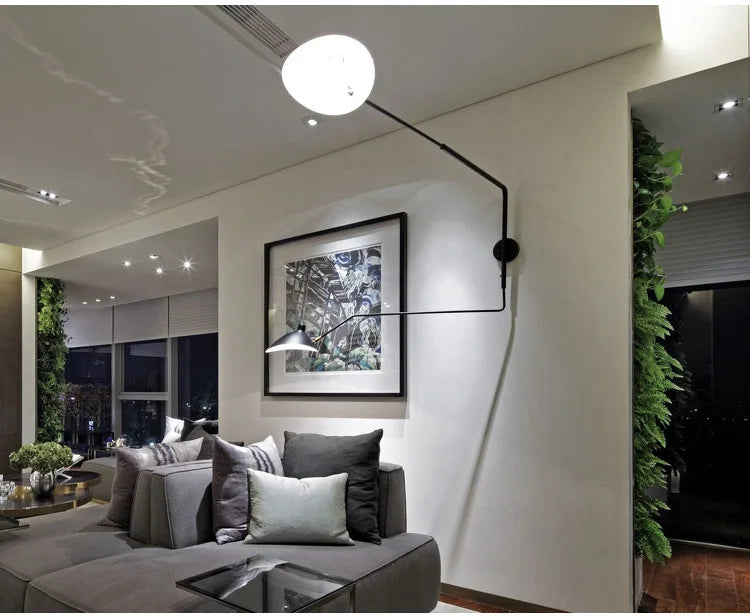 Industrial Dawn Spider Serge Mouille Wall Lamp with Swtich LED Designer