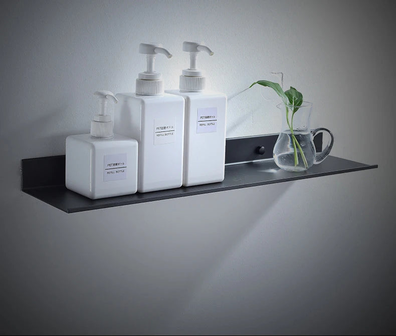 Matt Black Bathroom Wall Shelf
