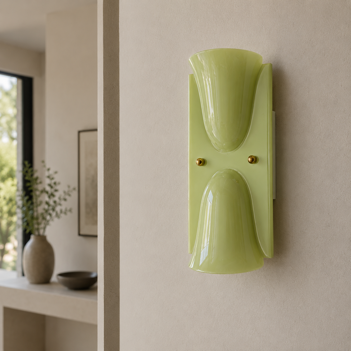 Sculptural Resin Up and Down Wall Sconce, Organic Glow