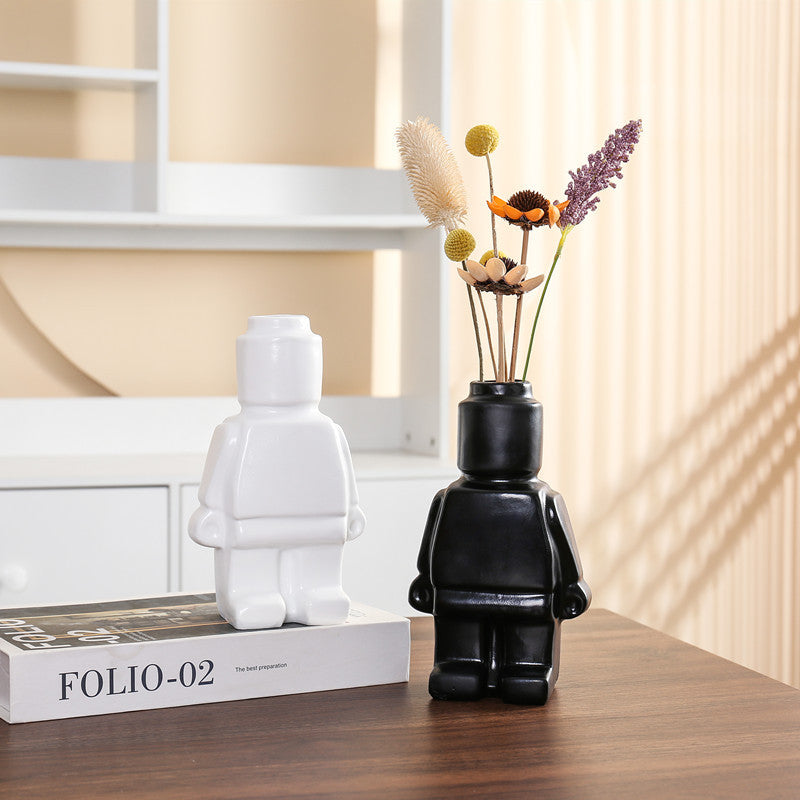 Nordic Ceramic Robot Vase