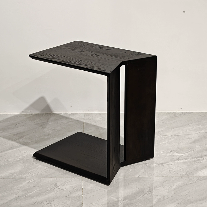 Modern Minimalist Triangle Rectangle Ash Wood Side Table For Living Room