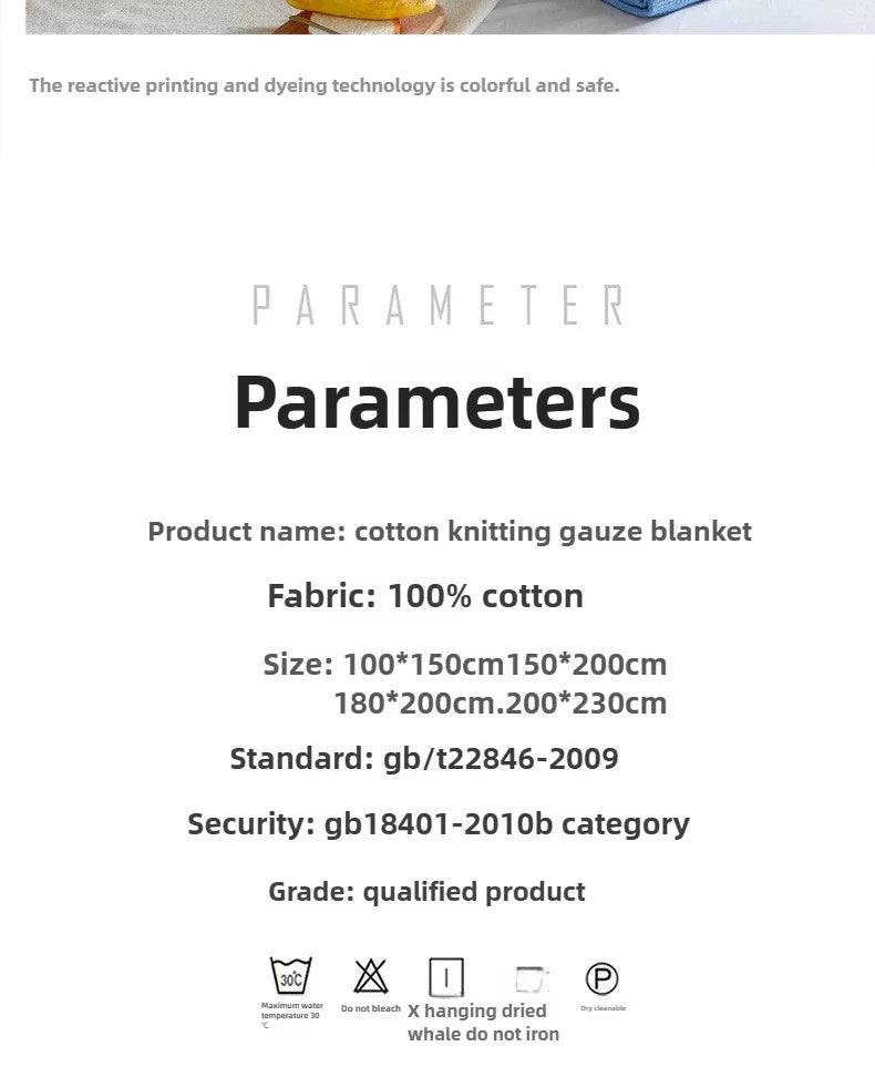 Cotton Gauze Knit Blanket